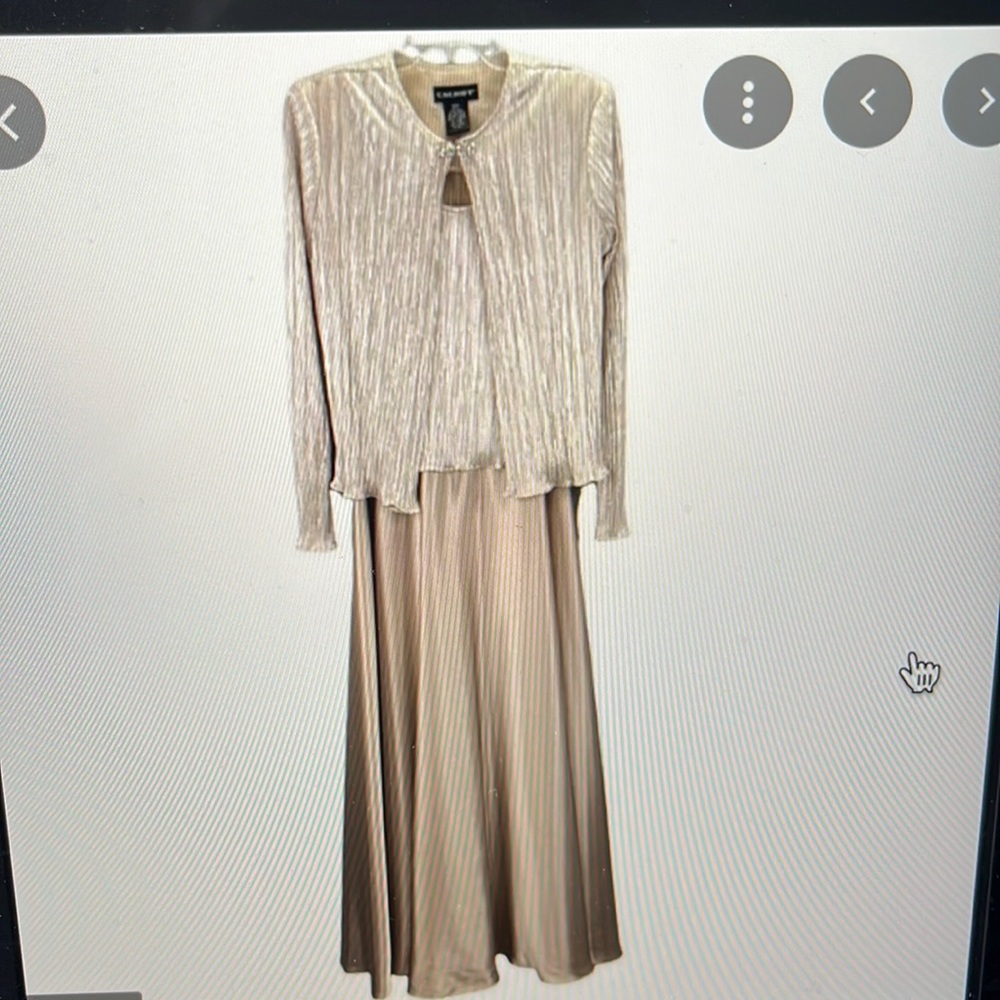 Cachet, Dresses, Cachet Long Evening Gown. Champagne and silver -2 Piece